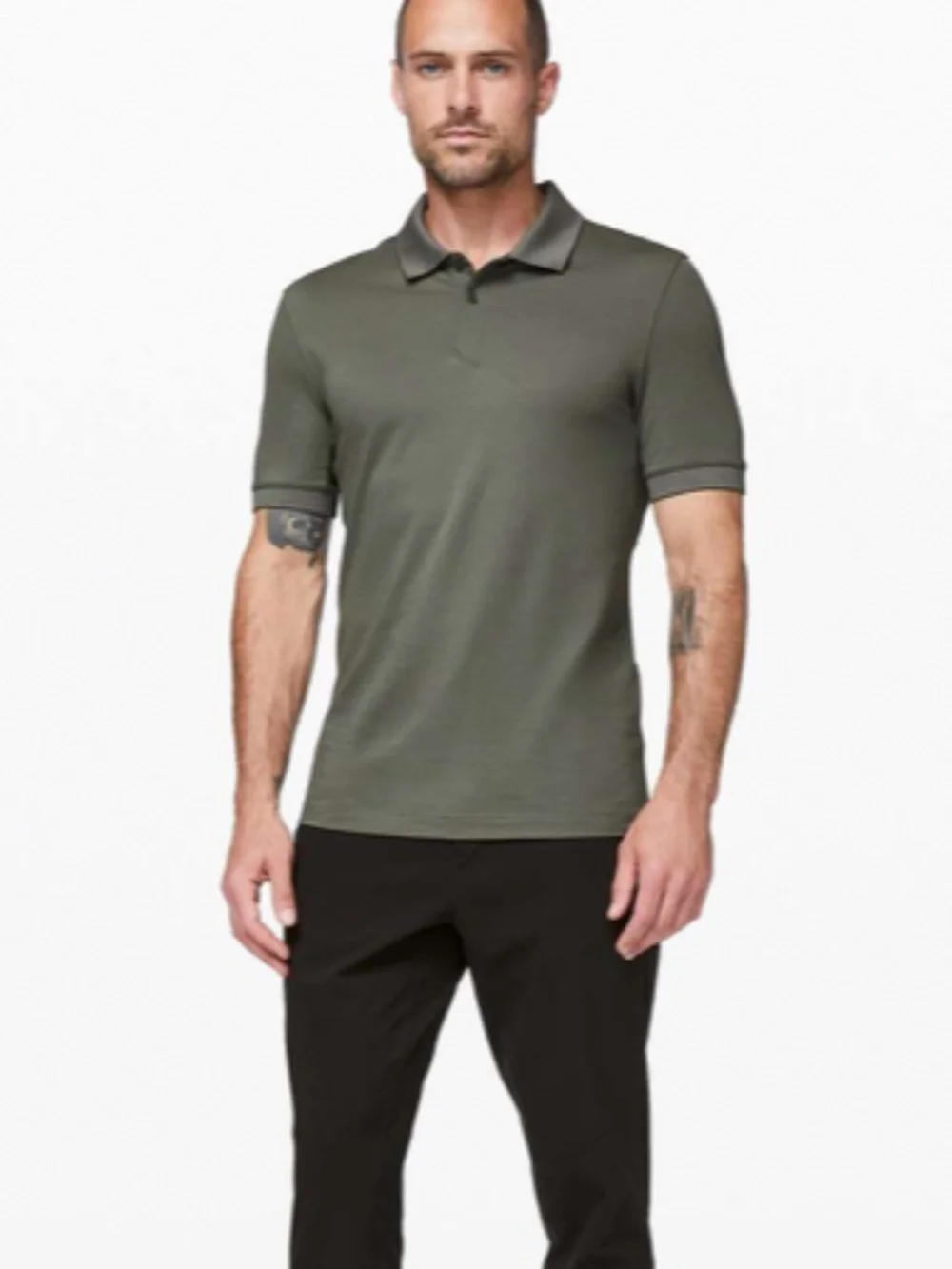 Lululemon Tech Pique Polo Grey Sage Men’s golf tennis business casual size XXL - Picture 5 of 12